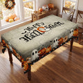 Halloween Haunted House Tablecloth, Decorative Dining Table Cover for Halloween Parties, Dining & Fall Decor - BW004-140 - image 1
