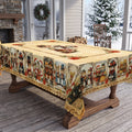 Christmas Reindeer Village Tablecloth, Decorative Dining Table Cover for Dining, Holiday Parties & Christmas Decor - BS025-220 - image 1