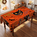 Halloween Jack-o'-Lantern Tablecloth, Decorative Dining Table Cover for Halloween Parties, Dining & Fall Decor - BW005-220 - image 1