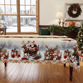 Christmas Reindeer & Holly Tablecloth, Decorative Dining Table Cover for Dining, Holiday Parties & Christmas Decor - BS011-220 - image 1