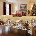 Christmas Tree Village Tablecloth, Decorative Dining Table Cover for Dining, Holiday Parties & Christmas Decor - BS035-220 - image 1