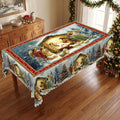 Christmas Nativity Scene Tablecloth, Decorative Dining Table Cover for Dining, Holiday Parties & Christmas Decor - BS037-220 - image 1
