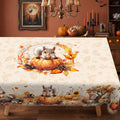 Autumn Harvest Floral Tablecloth, Decorative Dining Table Cover for Dining, Thanksgiving & Fall Home Decor - BQ007-220 - image 1