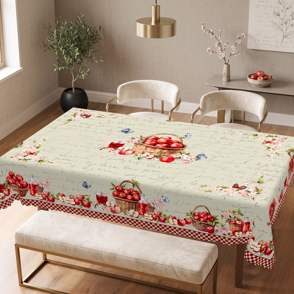 Spring Apple Blossom Tablecloth, Decorative Dining Table Cover for Dining Room, Kitchen & Spring Decor - CT002-1-220 - image 2
