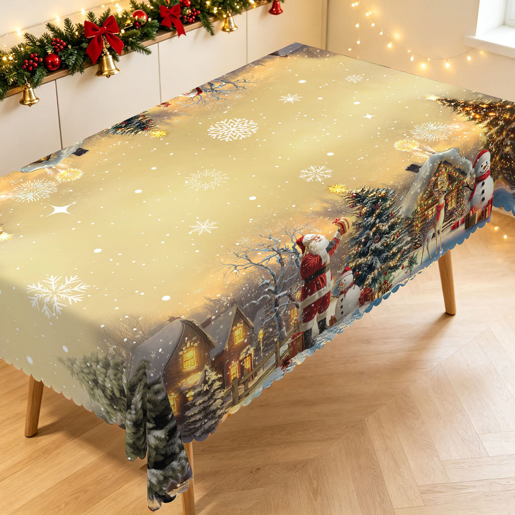 Christmas Tree & Presents Tablecloth, Decorative Dining Table Cover for Dining, Holiday Parties & Christmas Decor - BS018-305 - image 3