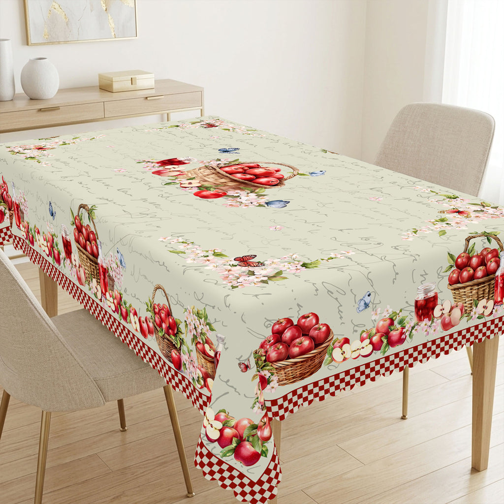 Spring Apple Blossom Tablecloth, Decorative Dining Table Cover for Dining Room, Kitchen & Spring Decor - CT002-1-220 - image 3